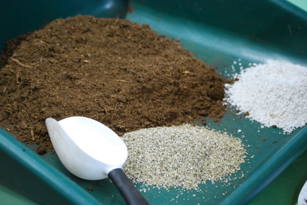 Soil blending - soil prep - Therapeutic Horticulture activity