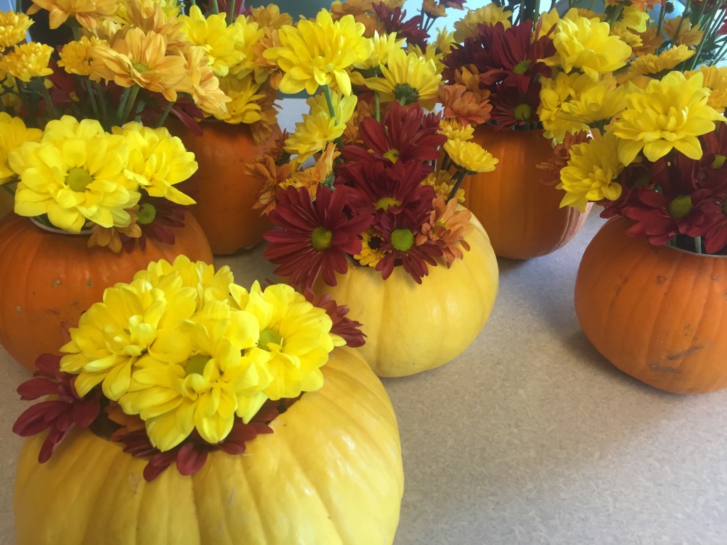 Pie Pumpkin Centerpieces